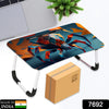 7692 Foldable Laptop Spiderman Printed Table for Adults , Portable Study Table for Kids, Work from Home Lapdesk with Tablet Holder and Cupholder Table Eshaan Traders