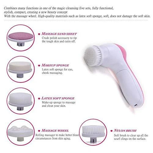 340 -5-in-1 Smoothing Body & Facial Massager (Pink) Eshaan Traders