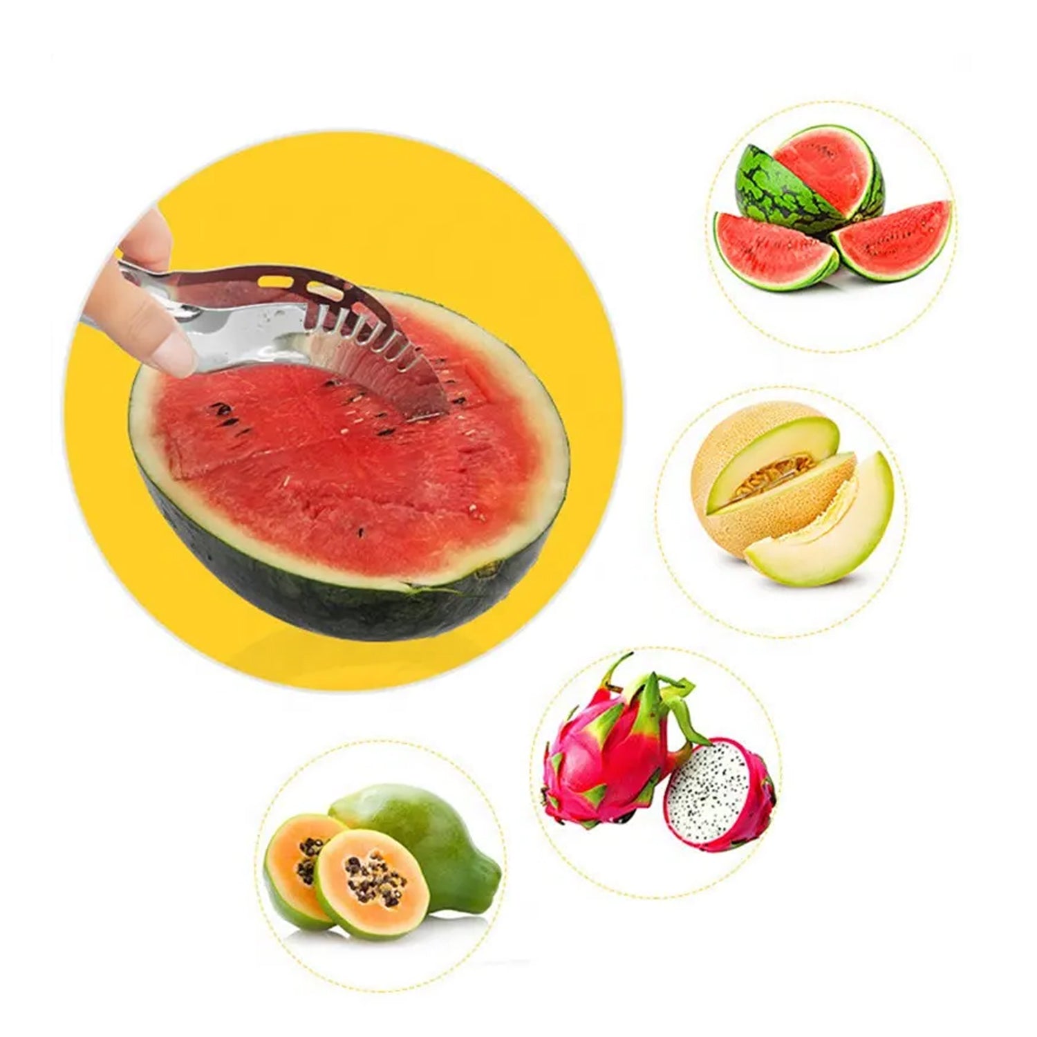 2859 Stainless Steel Watermelon Cantaloupe Slicer Knife, Corer Fruit, Vegetable Tools Kitchen Eshaan Traders