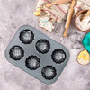 7076 6 slot Non-Stick Muffins Cupcake Pancake Baking Molds Tray DeoDap