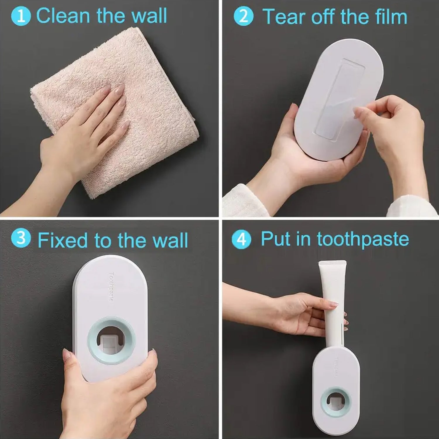 4900 Automatic Toothpaste Dispenser ,Wall Mounted Toothpaste Squeezer Kids Hands Free Squeeze Out for Home Washroom Shower Bathroom Eshaan Traders