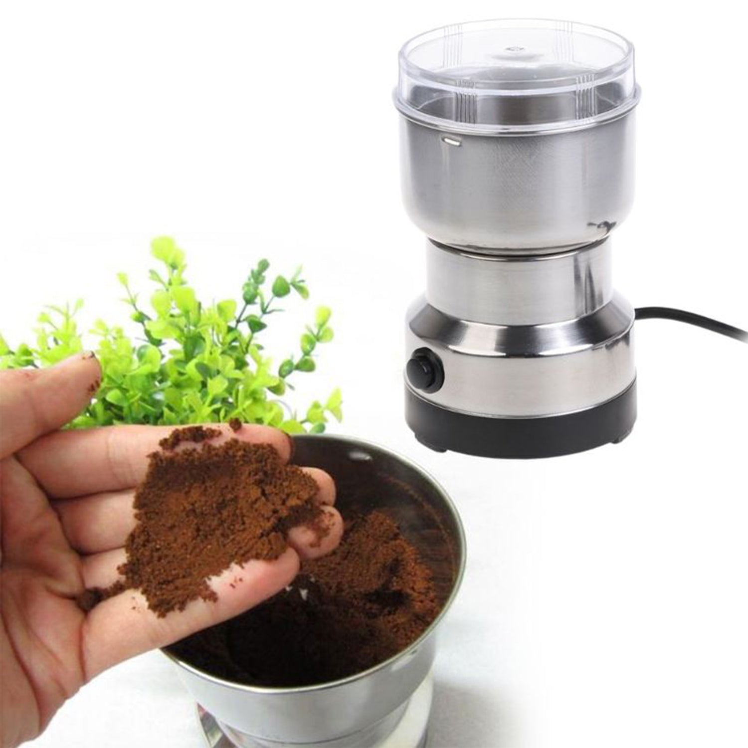 2465 Multi-Functional Electric Stainless Steel Herbs Spices Nuts Grain Grinder with Stainless Steel Bowl, Portable Coffee Bean Seasonings Spices Mill Powder Machine Grinder Machine for Home and Office Eshaan Traders