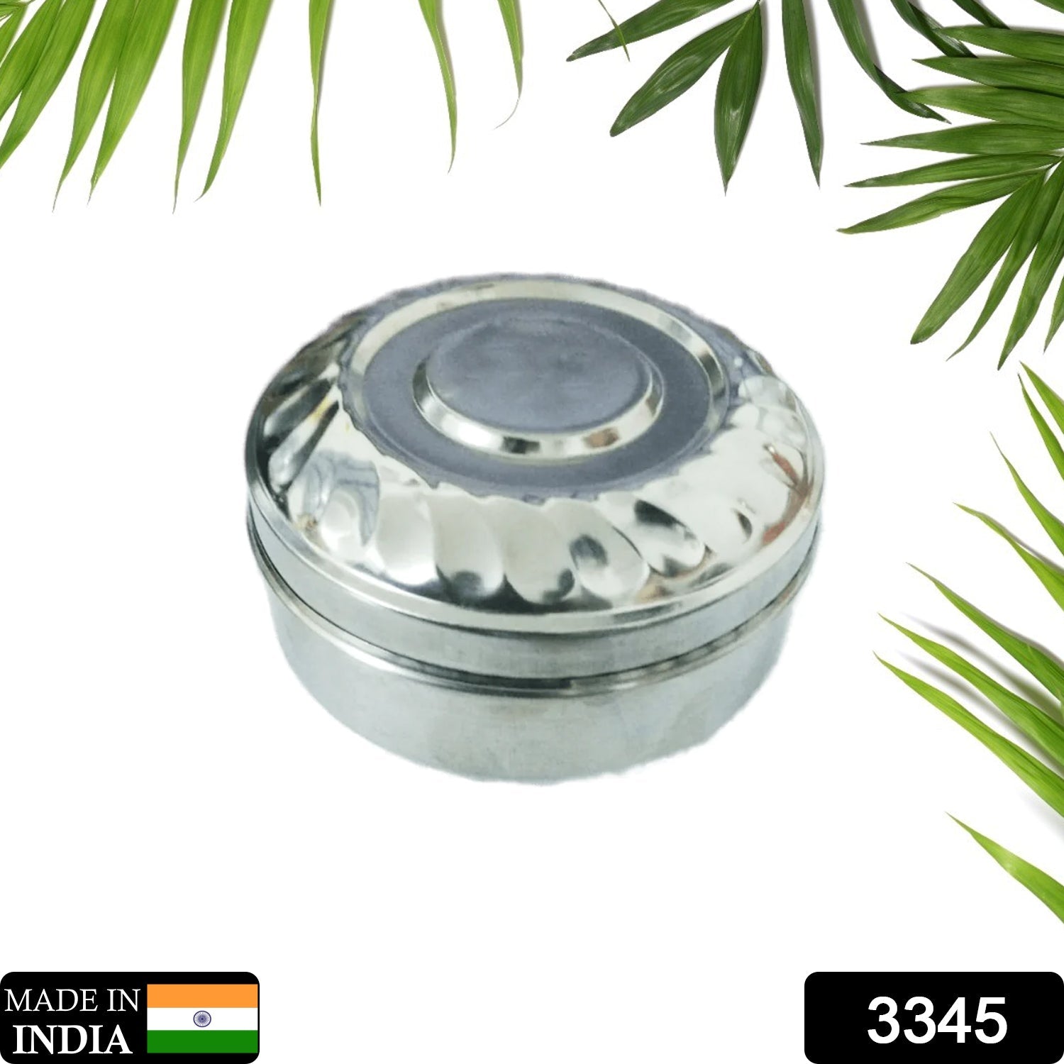 3345  Multi-Purpose Stainless Steel Round Shape Tiffin Box - Small Gift for Baby Girl and Baby Boy For Office, School/Tuition/ Picnic (Small) Eshaan Traders