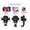 7042 Car Phone Holder Wireless Car Charger 10W Qi Fast Charging Car Charger Gravity Auto Clamping 360° Rotation Air Vent Car Mount Holder Eshaan Traders