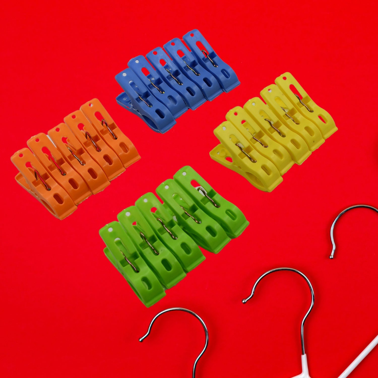 7893 Multifunction Plastic Heavy Quality Cloth Hanging Clips, Plastic Laundry Clothes Pins Set of 20 Pieces Eshaan Traders