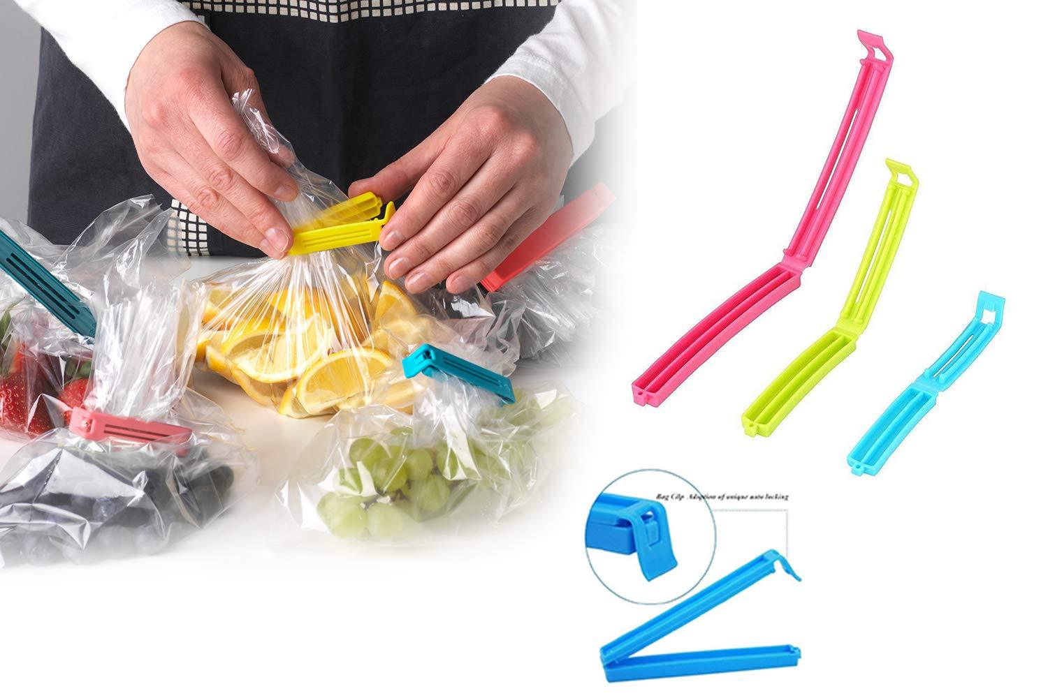 0105 Plastic Snack Bag Clip Sealer Set (18 Pcs, Multicolour) Eshaan Traders