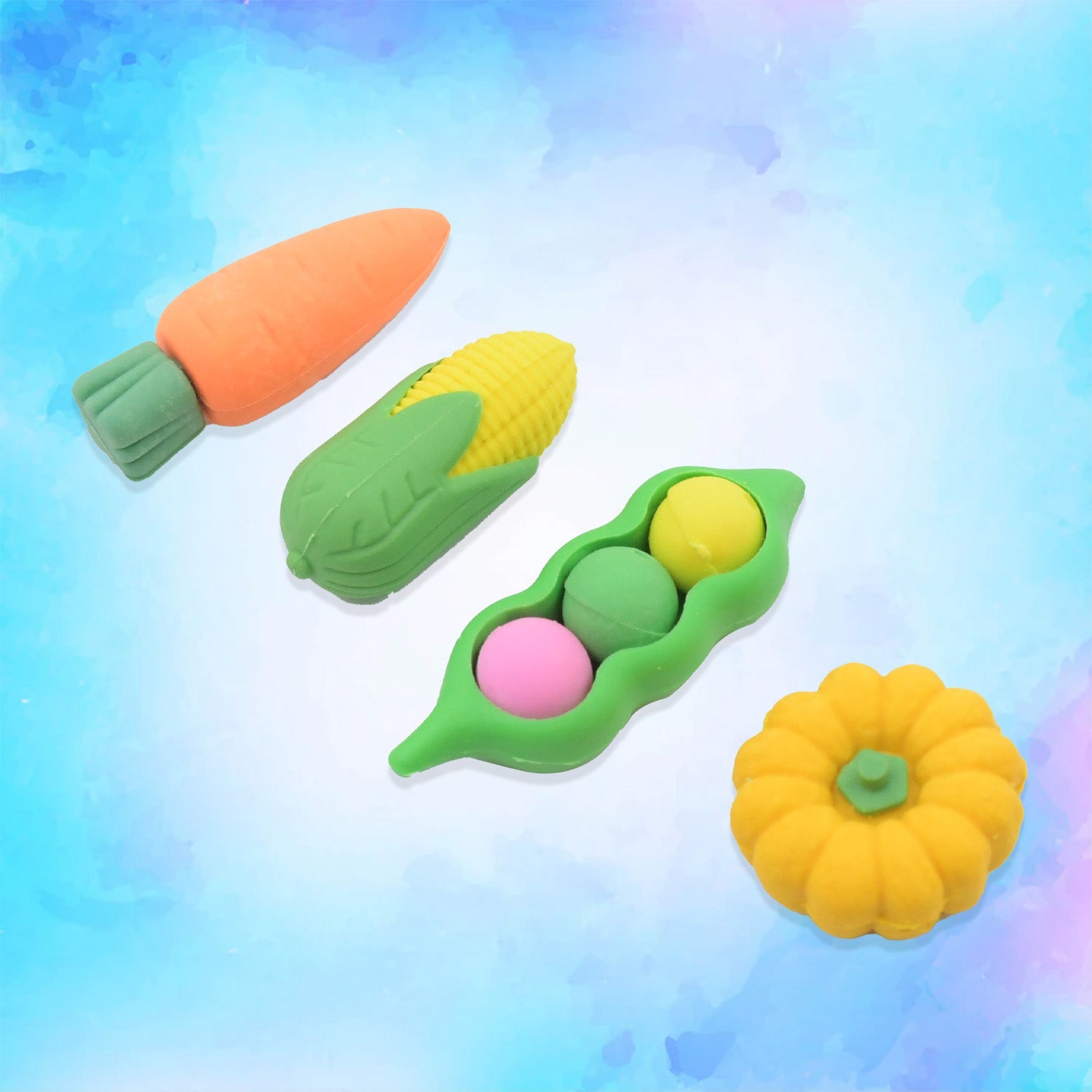 Mini Cute Vegetables and Fruits Erasers or Pencil Rubbers for Kids, 1 Set Fancy & Stylish Colorful Erasers for Children, Eraser Set for Return Gift, Birthday Party, School Prize,3D Erasers  (4 pc Set) Eshaan Traders