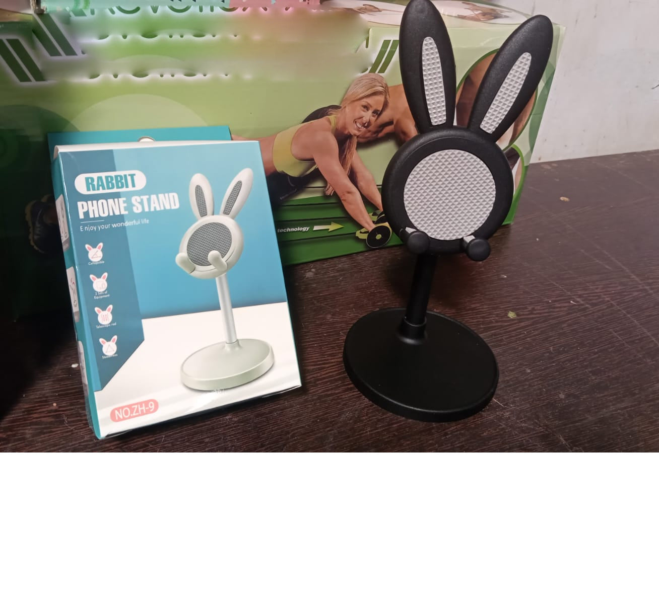 7774 Cute Bunny Phone Stand, Angle Height Adjustable Phone Stand for Desk, Kawaii Phone Holder Desk Accessories, Easter Bunny Gifts Favor for Girl & Boys Accessories for Phone, Tablet, Easter Gifts Favors Eshaan Traders