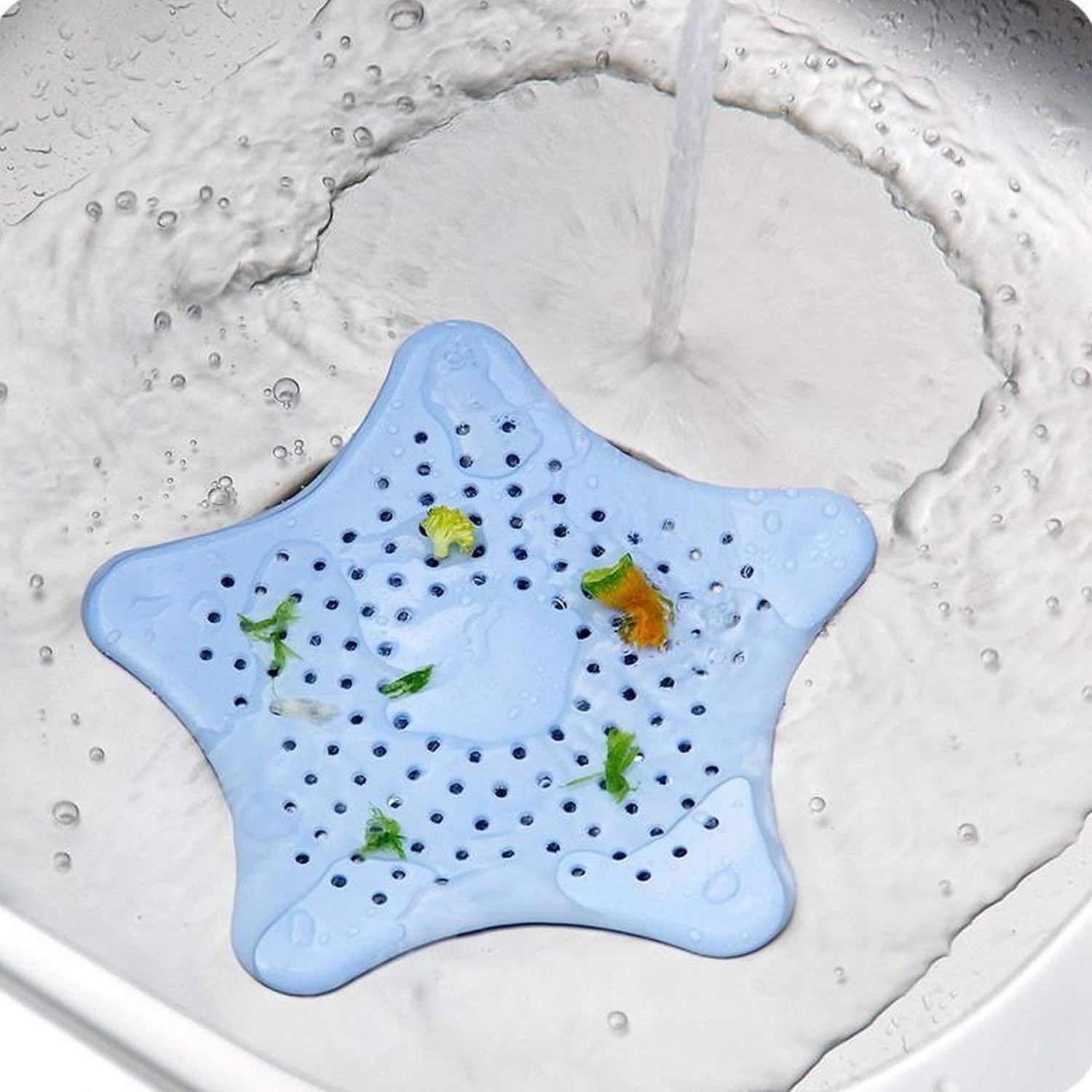 0830  Star Shape Suction Cup Kitchen Bathroom Sink Drain Strainer Hair Stopper Filter, Star Shaped Sink Filter Bathroom Hair Catcher, Drain Strainers Cover Trap Basin(Mix Color 1 Pc) Eshaan Traders