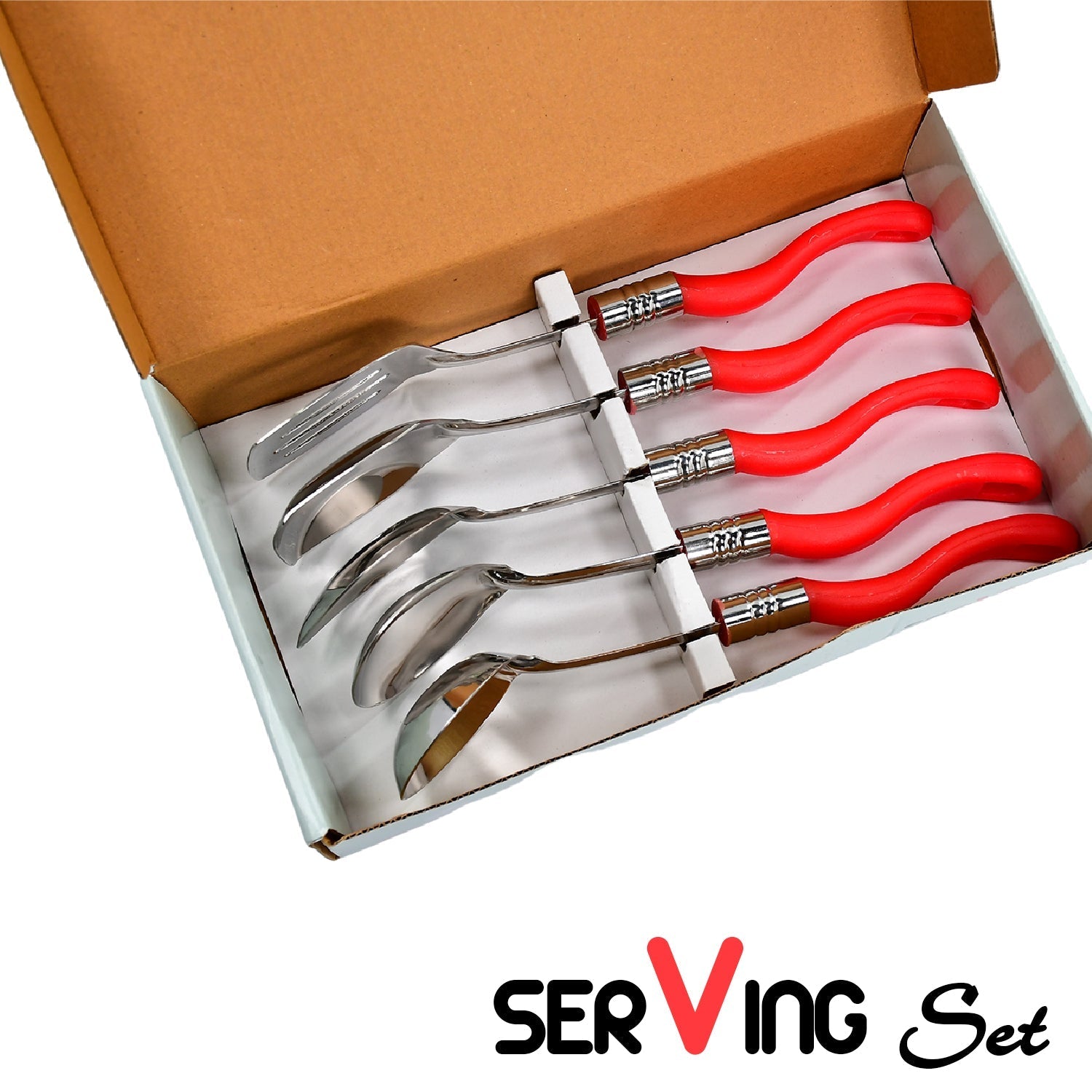 2935 Stainless Steel Serving Spoon Set 5 pcs. Eshaan Traders