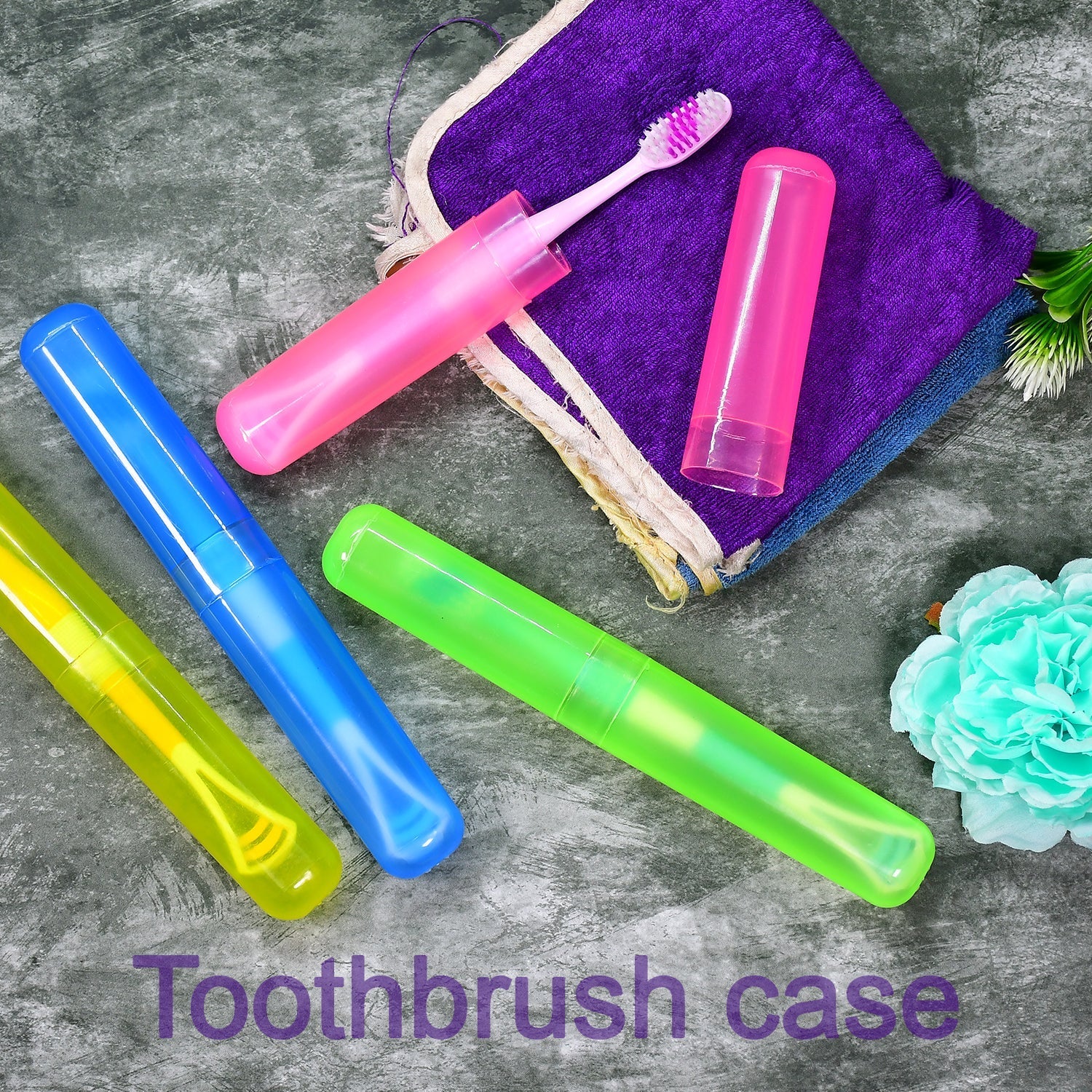 4968 4pc Plastic Toothbrush Cover, Anti Bacterial Toothbrush Container- Tooth Brush Travel Covers, Case, Holder, Cases DeoDap