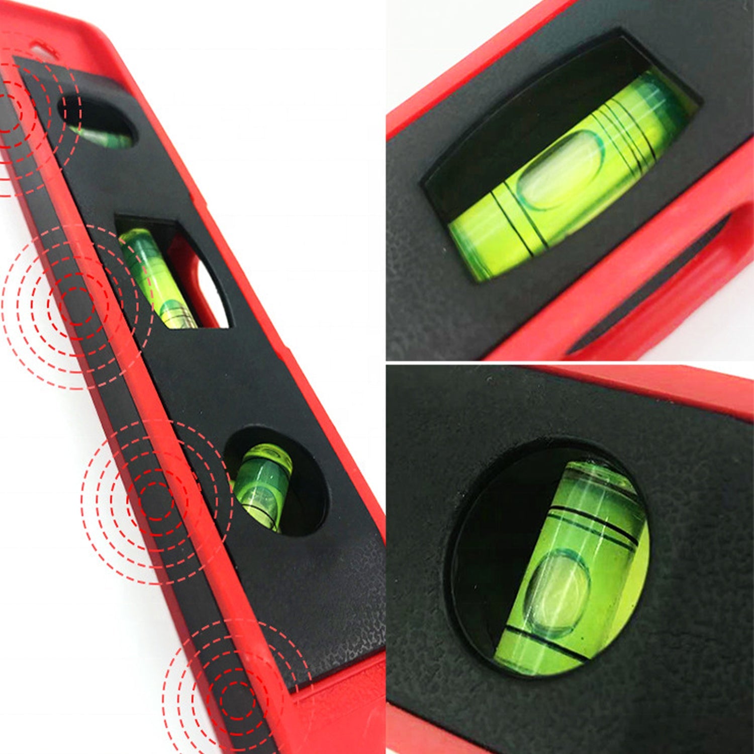 0411a 3 Bubble Mini Spirit Level Plastic Torpedo Carpenter's Spirit Level Measurement tools Eshaan Traders