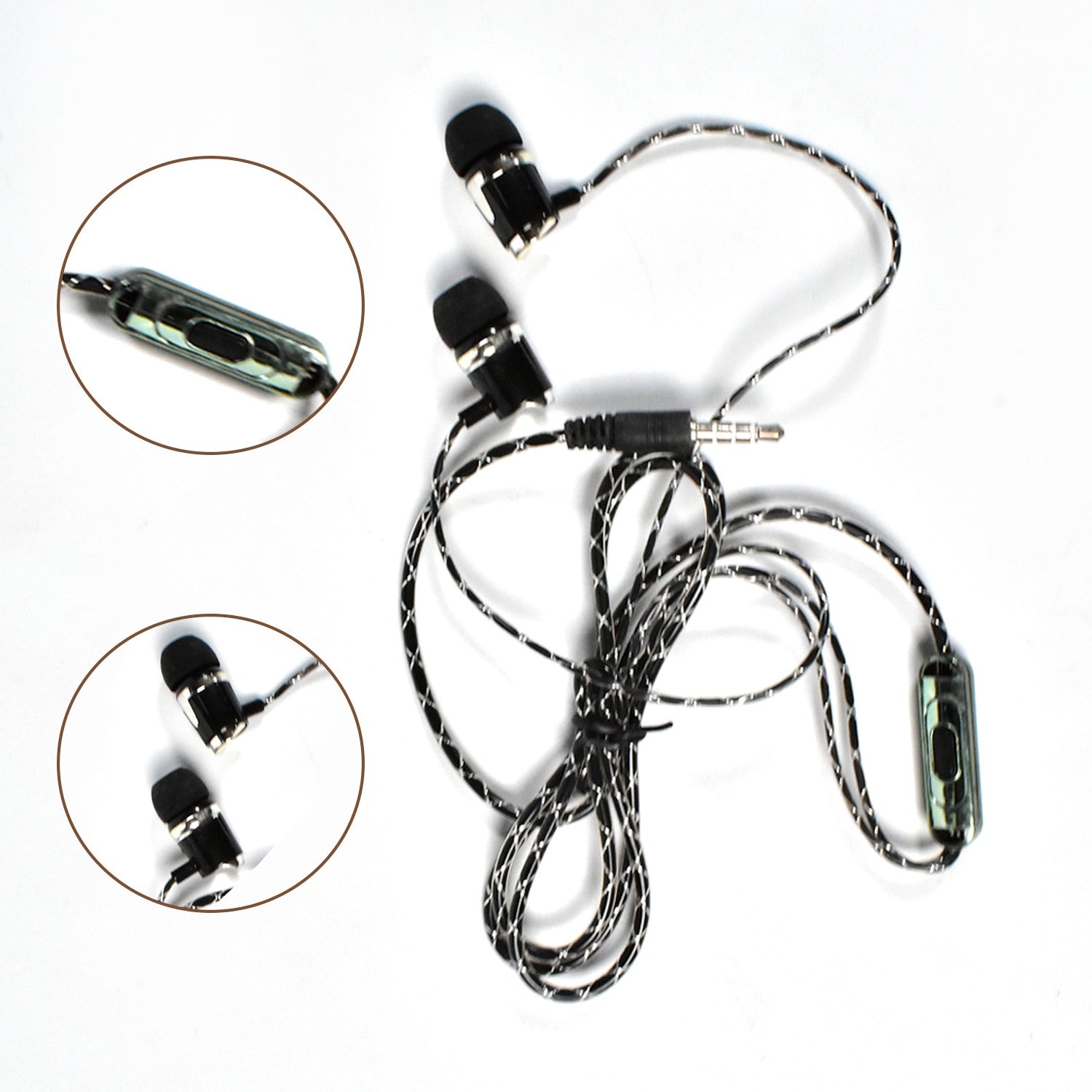 6396 EARPHONE ISOLATING STEREO HEADPHONES WITH HANDS-FREE CONTROL EARPHONE ( 1PC ) DeoDap