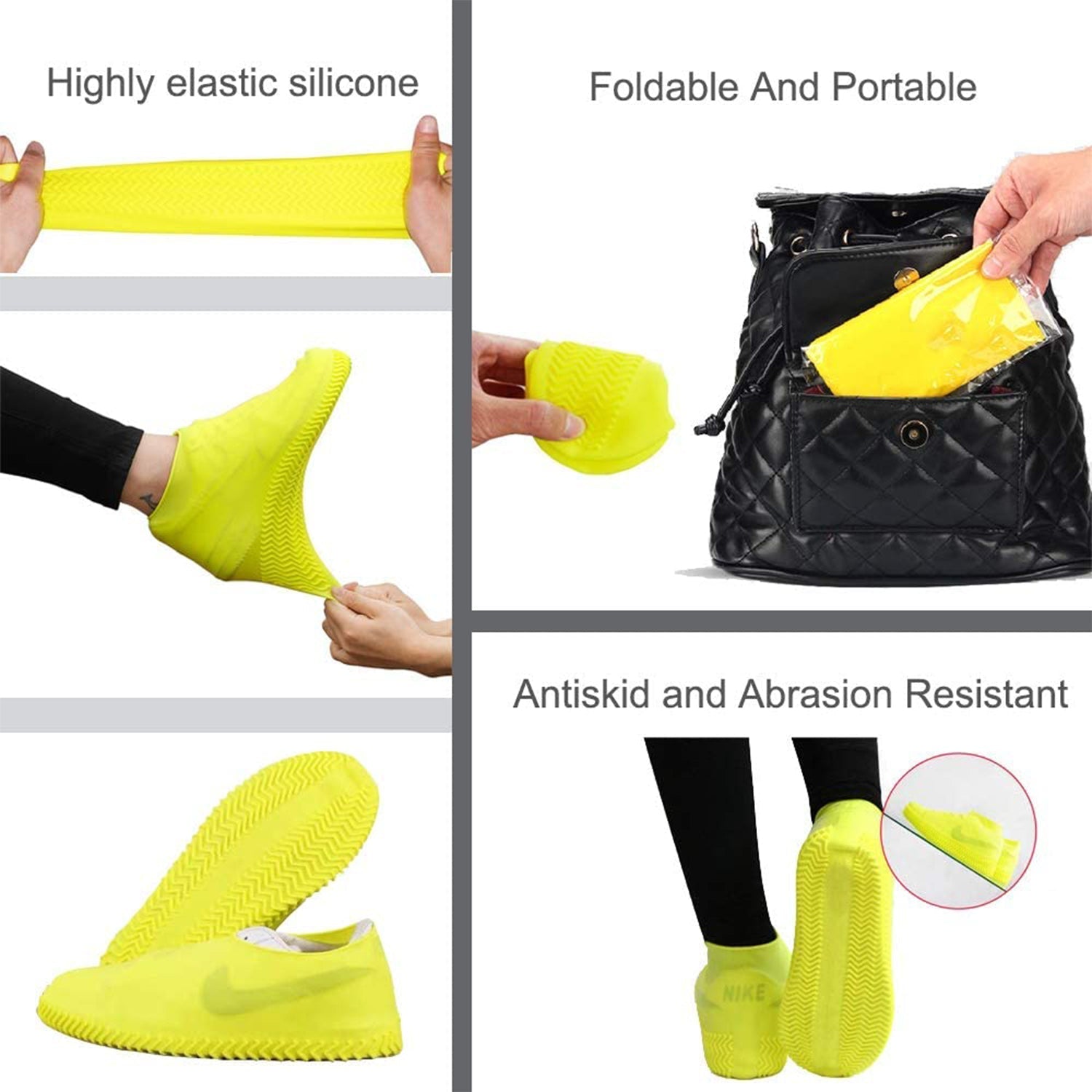 4919 Shoe Cover (small size) for rain Reusable Antiskid Waterproof Boot Cover Shoe Protector for Bike Silicone (1 Pair) Eshaan Traders