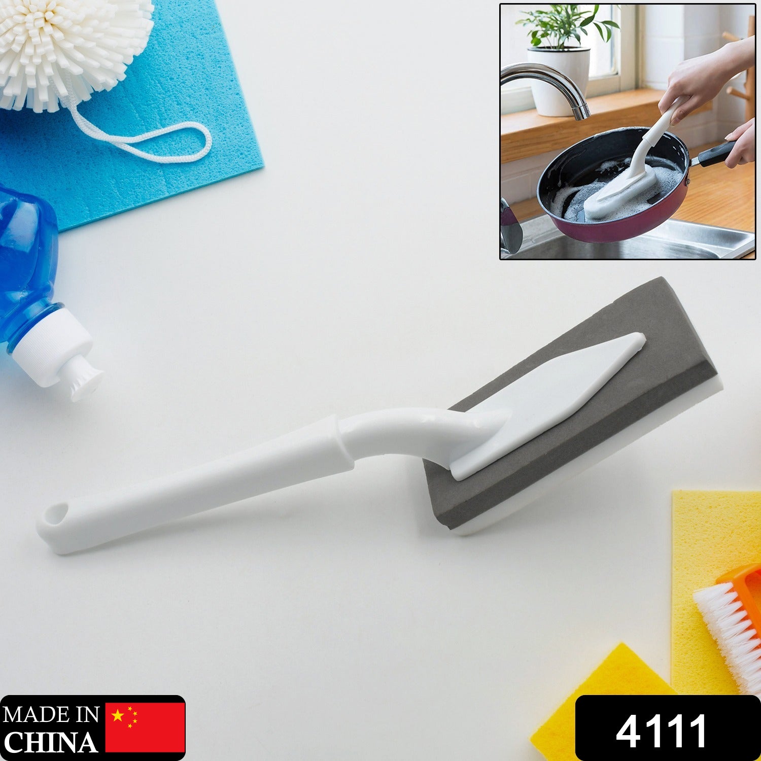 4111 Cleaning Brush Creative Triangle Kitchen Brush Bathroom Cleaning Tool Cleaning Brush Eshaan Traders