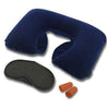 505 -3-in-1 Air Travel Kit with Pillow, Ear Buds & Eye Mask Eshaan Traders WITH BZ LOGO