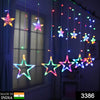 3386 12 Stars LED Curtain String Lights with 8 Flashing Modes for Home Decoration, Diwali & Wedding LED Christmas Light Indoor and Outdoor Light ,Festival Decoration (Multicolor) Eshaan Traders