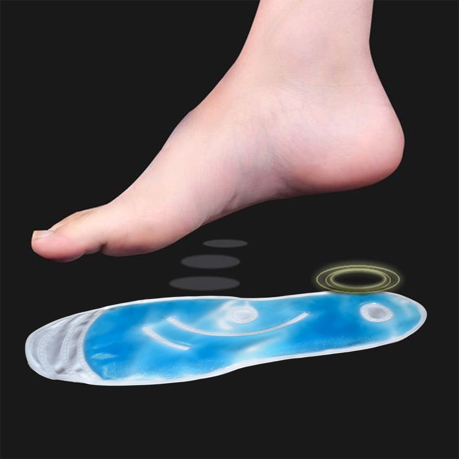 1614 Silicone Gel Shoe Pads Foot Insoles Cushion Pad (1Pair) DeoDap