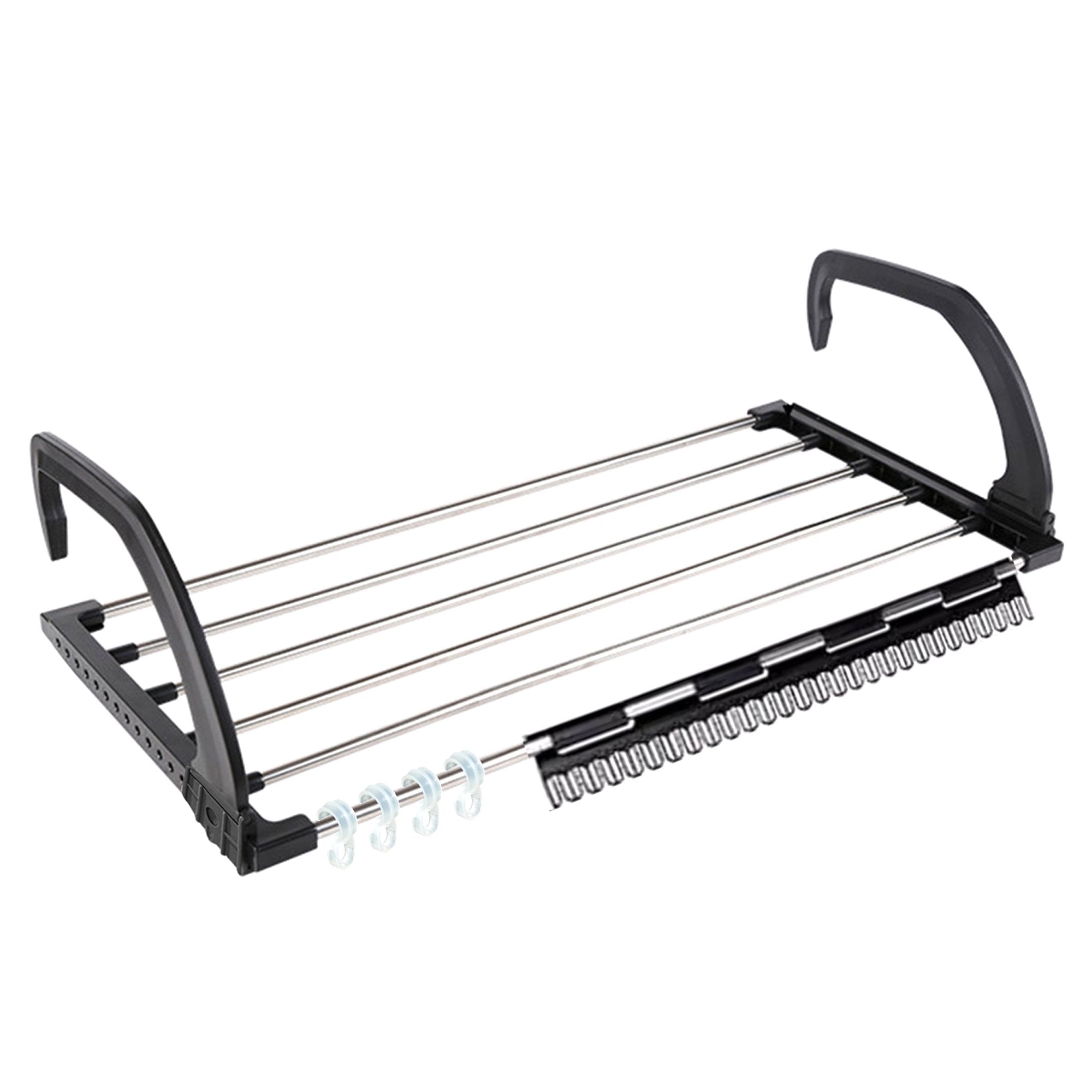 4649 Adjustable Folding Clothes Drying Racks Hanger Shelf DeoDap