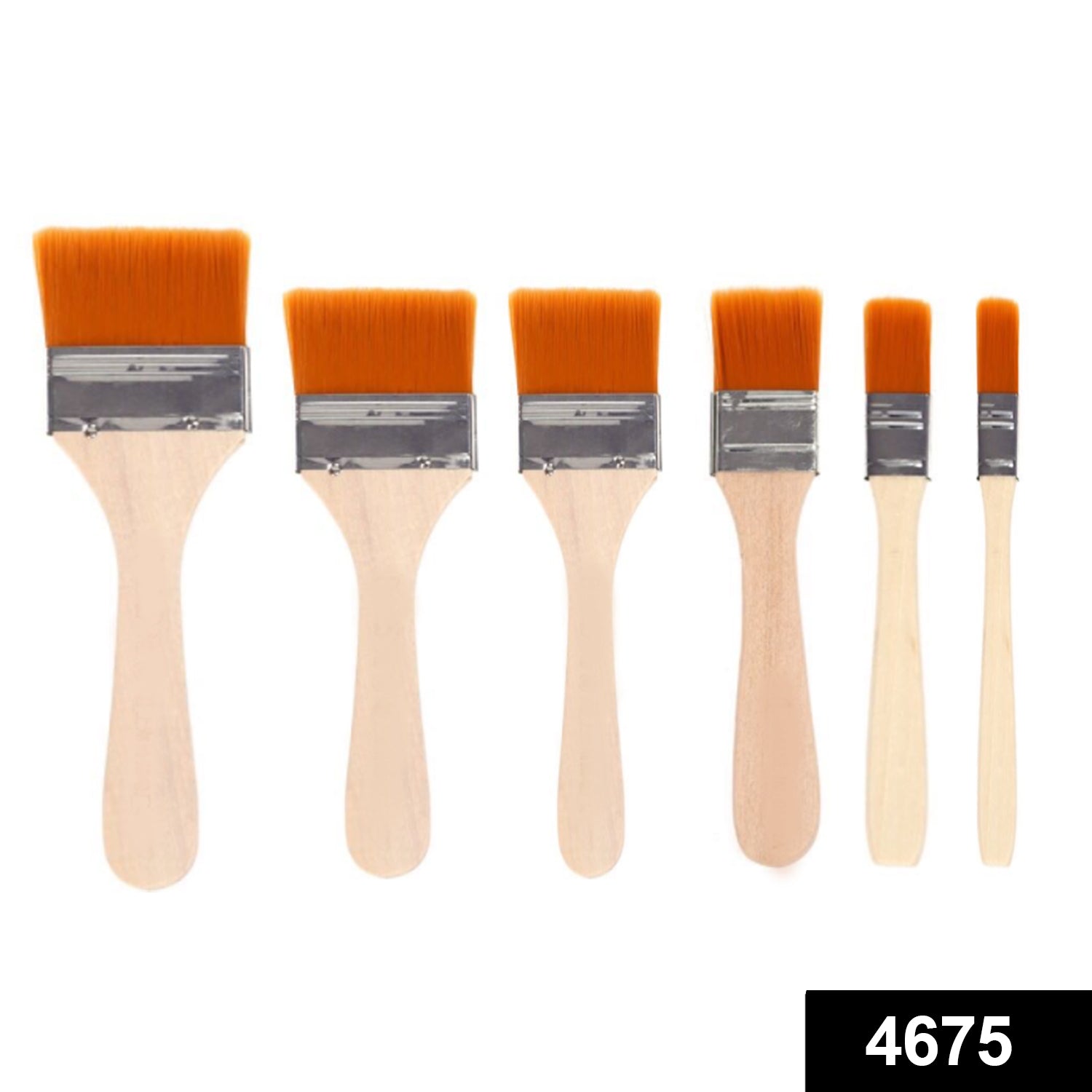 4675 Artistic Flat Painting Brush - Set of 6 DeoDap