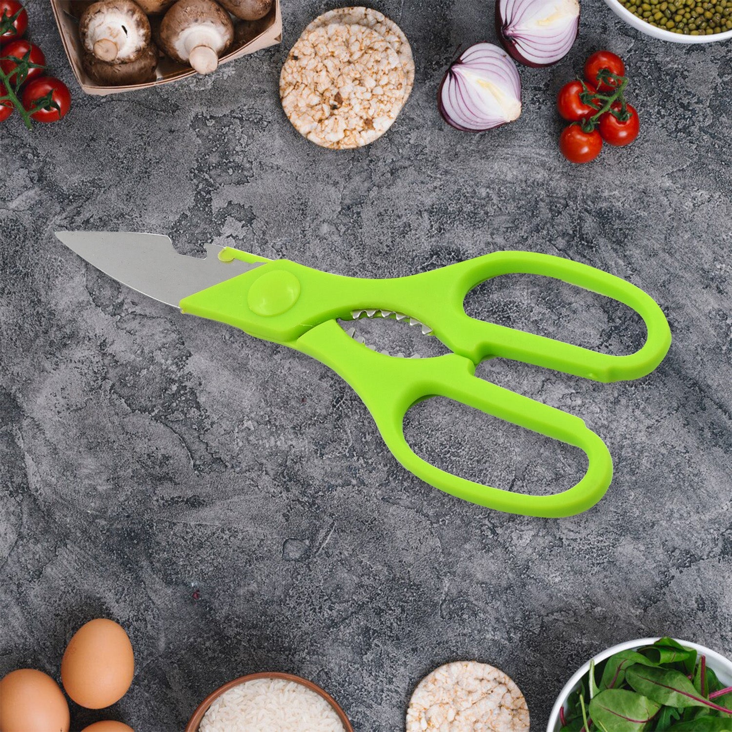 9142 Multifunction Kitchen Tools Stainless Steel and Plastic Kitchen Knife and Scissor Ideal Accessory Set for Kitchen Eshaan Traders