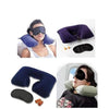 505 -3-in-1 Air Travel Kit with Pillow, Ear Buds & Eye Mask Eshaan Traders WITH BZ LOGO