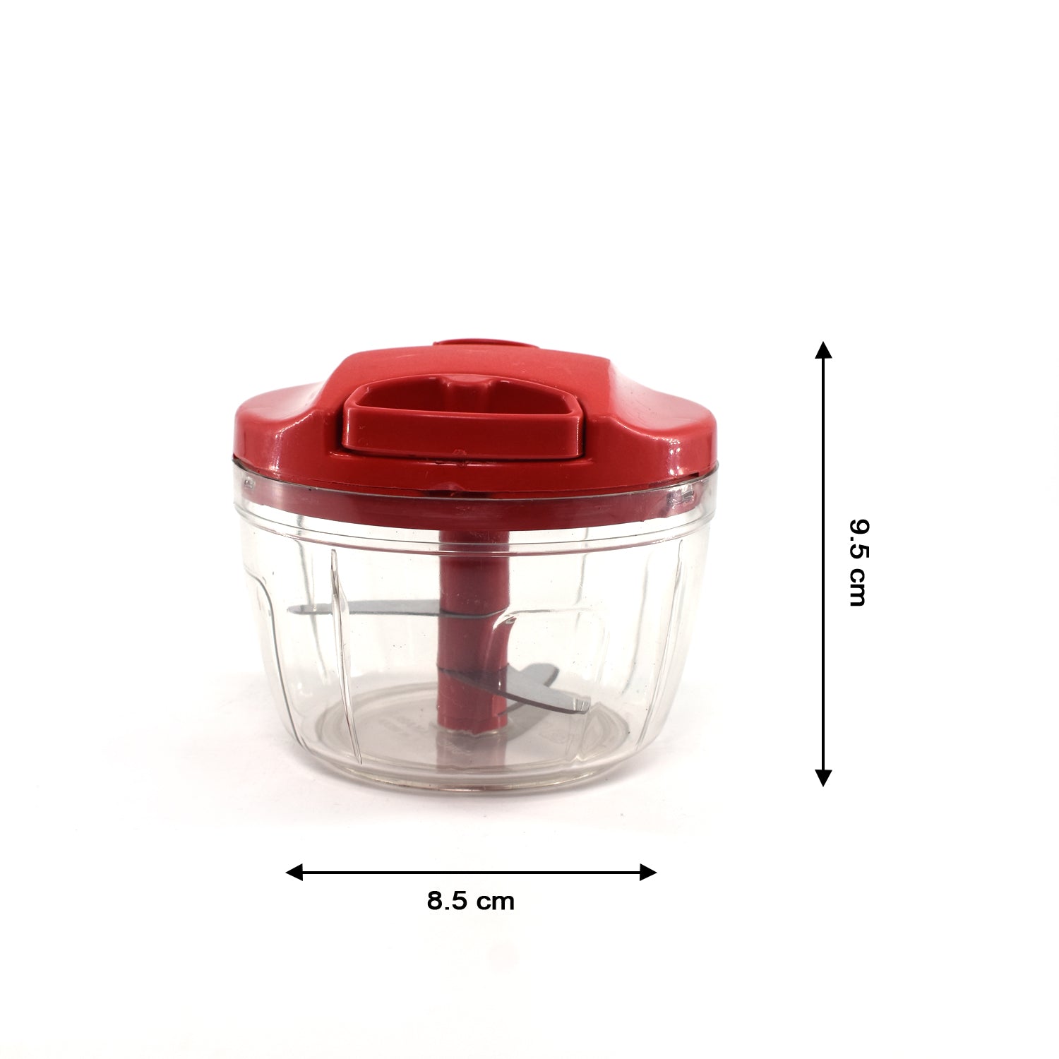 2283R Manual Red mini plastic food chopper with extra sharp blades (375 Ml) Eshaan Traders