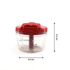 2283R Manual Red mini plastic food chopper with extra sharp blades (375 Ml) Eshaan Traders