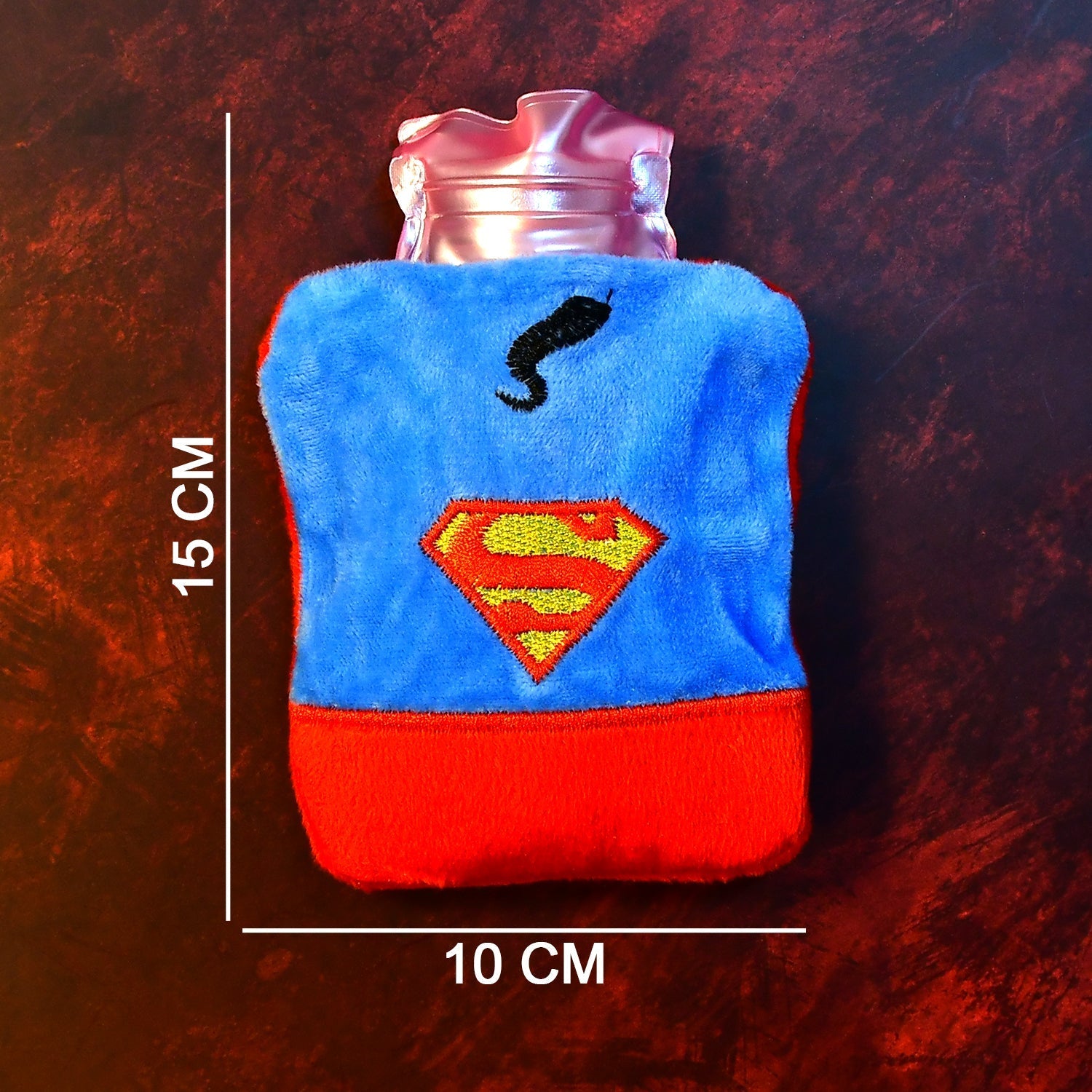 6530 Superman Print small Hot Water Bag with Cover for Pain Relief, Neck, Shoulder Pain and Hand, Feet Warmer, Menstrual Cramps. Eshaan Traders