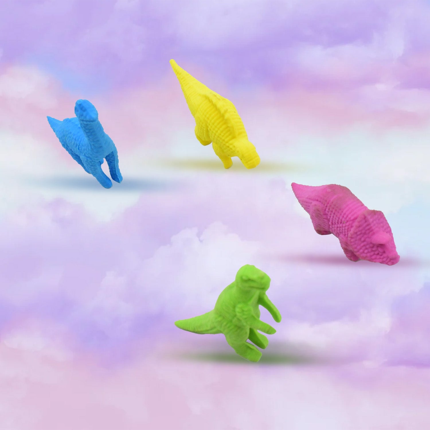 4310 Small Dinosaur Shaped Erasers Animal Erasers for Kids, Dinosaur Erasers Puzzle 3D Eraser, Desk Pets for Students, Soft Non-Dust Stationery Activity Toy, for School Supplies (4 Pc Set) Eshaan Traders