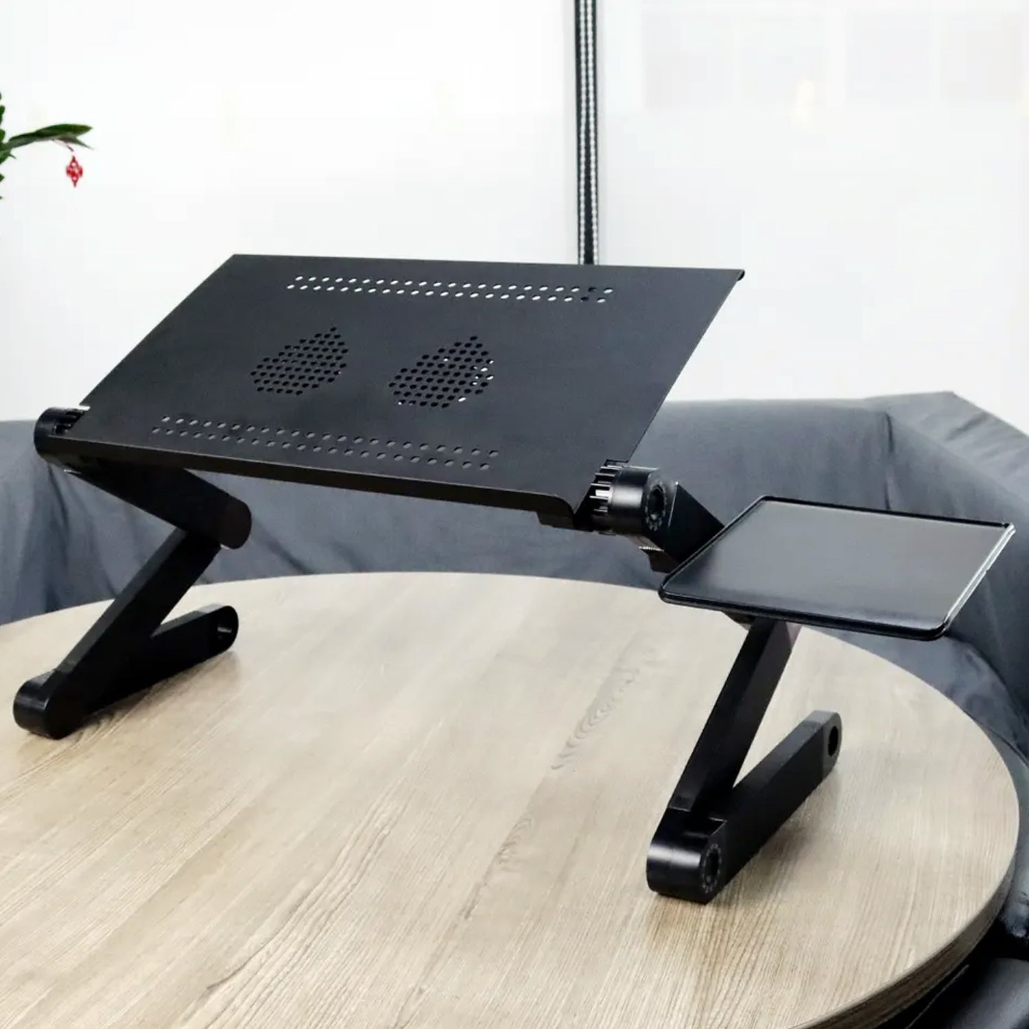 6925 Modern Style Portable Adjustable Foldable Laptop Holder Notebook Desks Lap PC Folding Desk Table Vented Stand  2 Built in Cooling Fans Eshaan Traders