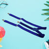 7298 Royal Blue color suspenders belts stylish, Metal Clip Elastic Casual and Formal Suspenders for MEN boys women girls Eshaan Traders