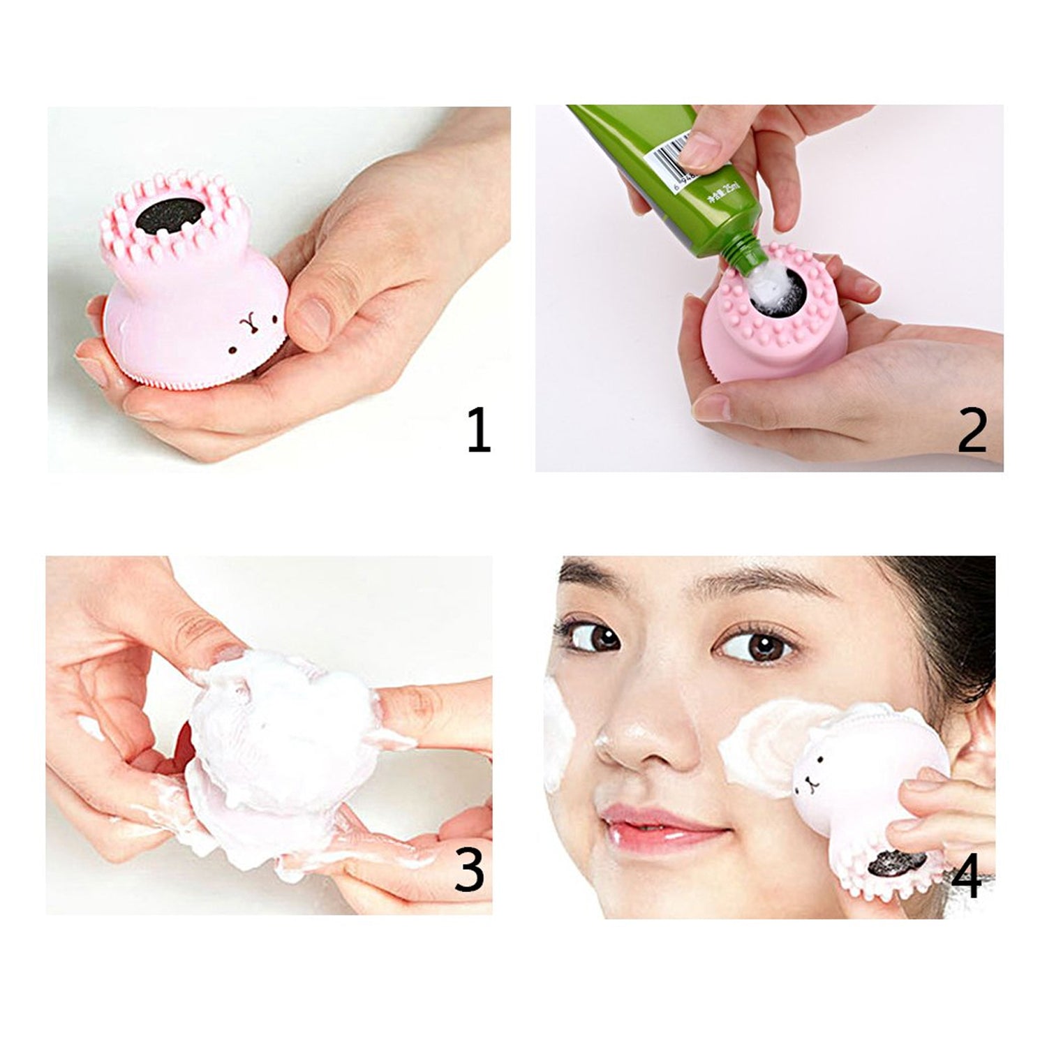 1671 Facial Cleansing Brushes, Cute Octopus Shape Silicone Face Scrubber Massager Skincare Tool (1PC) Eshaan Traders