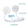 875 Portable USB Battery Rechargeable Mini Fan - Headphone Design Wearable Neckband Fan DeoDap