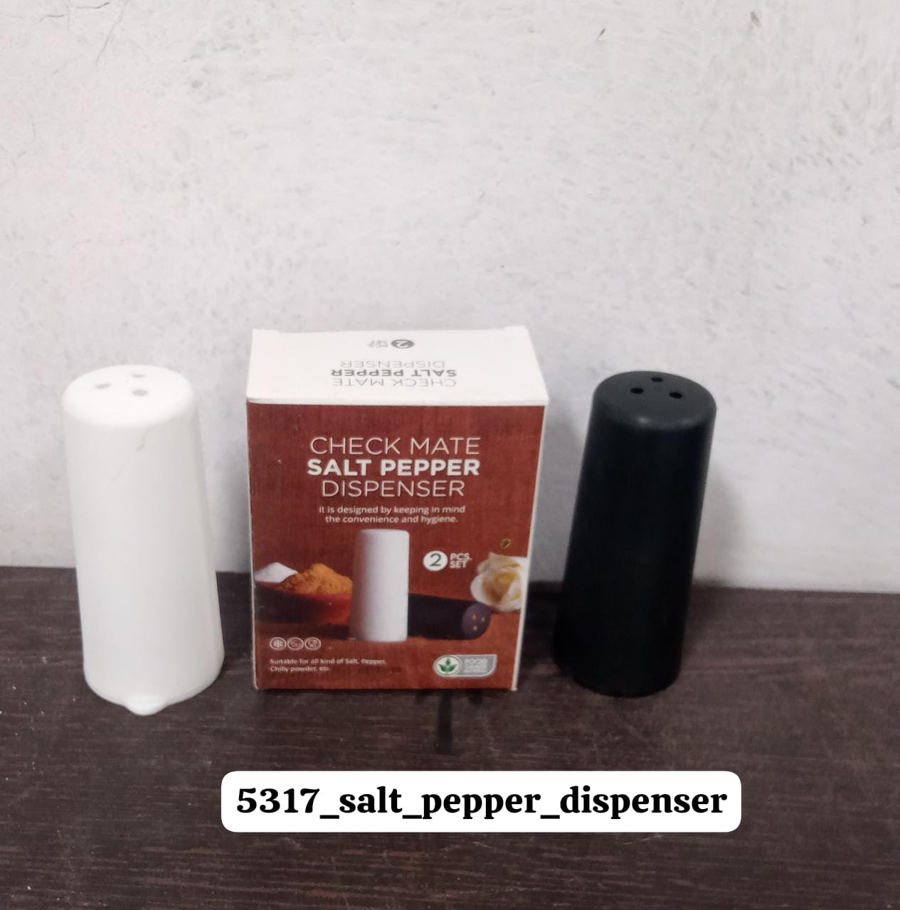 5317  Salt Pepper Dispenser Dining Table Spice Storing Use & New Look Dispenser For Home & Hotel Use Eshaan Traders