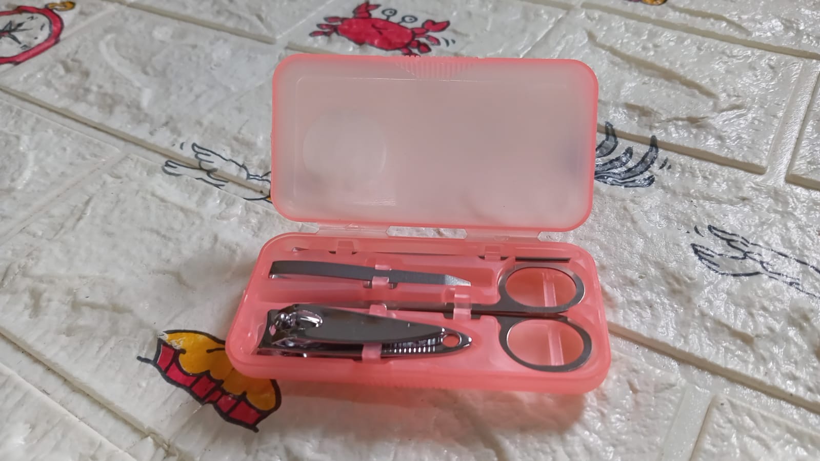 9146  Mini Nail Clipper Set Beauty Nail Tool Set Multifunctional Beauty Set With Plastic Storage Case,  (4 Pc Set) Eshaan Traders