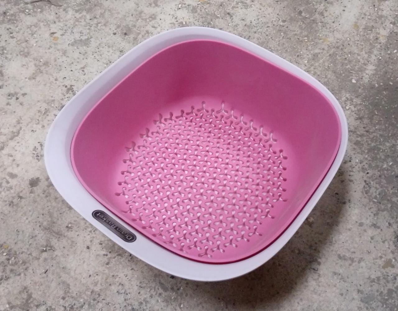 5960  2 in 1 Kitchen Strainer Bowl Set Plastic Drain Basket Creative Fruit Basket Vegetables Basket Wash Fruit Basket Storage Basket Eshaan Traders