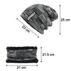 6066 Ultra Soft Unisex Woollen Beanie Cap Plus Muffler Scarf DeoDap