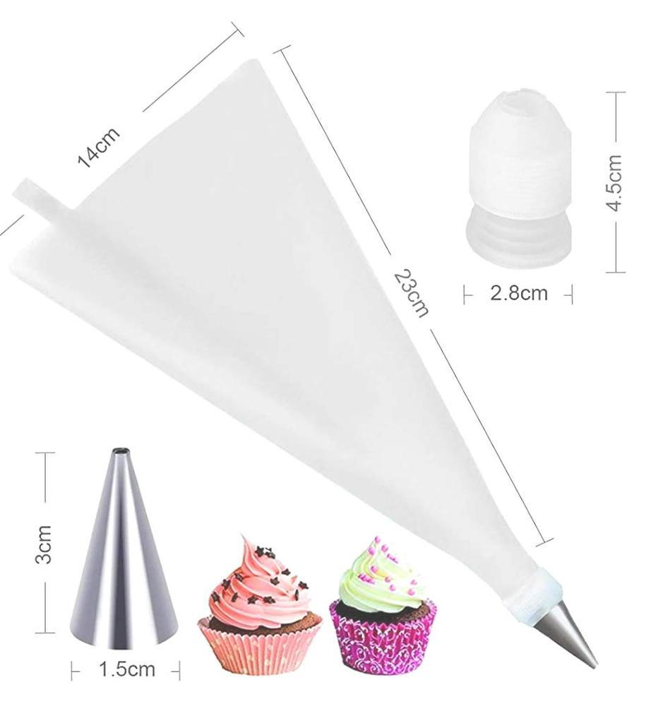 0805 Cake Decorating Nozzle with Piping Bag Stainless Steel Piping Cream Frosting Nozzles DeoDap