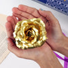 0606 Luxury Decorative Gold Plated Artificial Golden Rose with Premium Box DeoDap