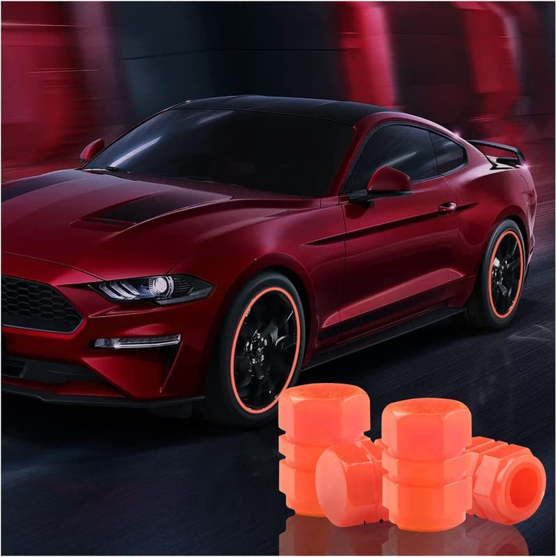 0547 Tyre Valve Caps Luminous Glow Car Tire Air Stem Valve Cap Covers vaal cap ( 4 Pcs Mix Colour) Eshaan Traders