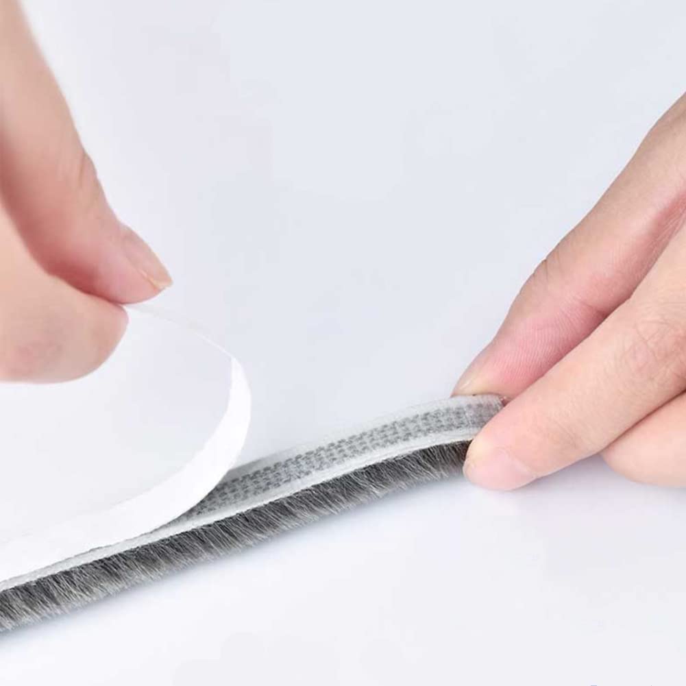 4597  5 Meter Weather Stripping Windows Seal Brush Weather Stripping Self Adhesive Seal Strip Weather Strip for Windows and Doors Dustproof Soundproof Windproof for Windows Bottom and Frame Eshaan Traders