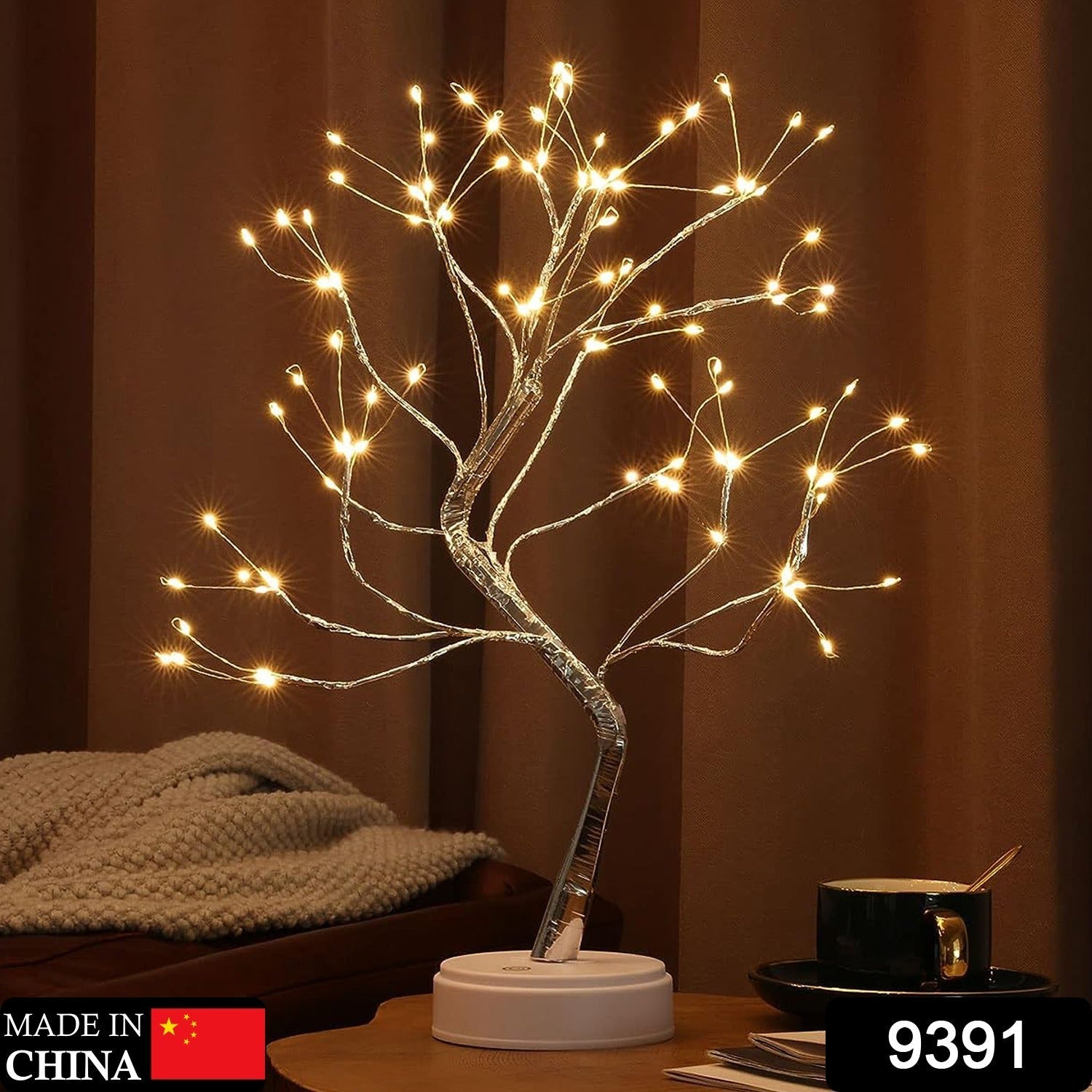 9391 108 LED Birch Tree Lights Artificial Tabletop Fairy Tree Lamp Eight Lighting Modes USB or Battery Operated with Timer Decor for Bedroom Living Room Wedding Christmas Easter Eshaan Traders