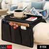 8164 Sofa Arm Rest Hanging Storage Bag, Storage Bag for Sofa Ideal for Sorting Magazines iPad Books (Black) Eshaan Traders