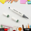 7789 Dual Tip Marker, Pens Double Ended Perfect for Drawing, Shading ,Sketching ,Designing ,Outlining ,Illustrating And Drawing For Kids & Adult, Card Making Classroom Use (1 Pc) Eshaan Traders