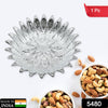 5480  Traditional Design Serving Tray, Plastic Silver Finish Serving Tray, Multipurpose Tray, Decorative Tray, Mukhwas Serving Tray (1 Pc ) Eshaan Traders