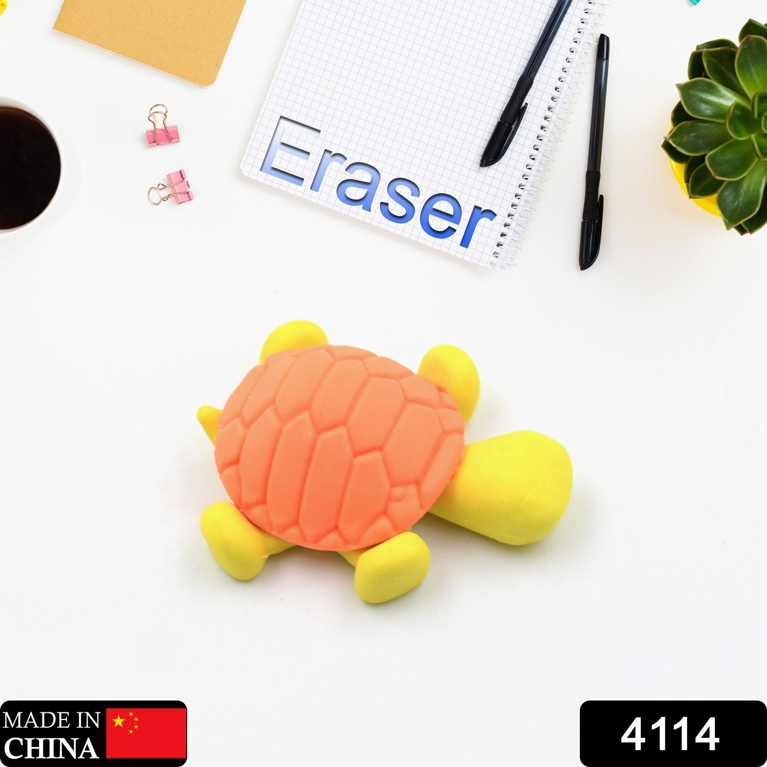 4114 Rubber Animal Erasers Tortoise Eraser Students Kids Cartoon Erasers Classroom Reward Pencils Erasers for School Kids Idea for Kid's Birthday Return Gift (1 Pc) Eshaan Traders