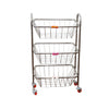 5981 Multipurpose 3 Layer Stainless Steel Fruit & Vegetable 4 Stand Kitchen Trolley |Fruit Basket |Vegetable Basket |Onion Potato Rack For Kitchen |Vegetable Stand For Kitchen Eshaan Traders