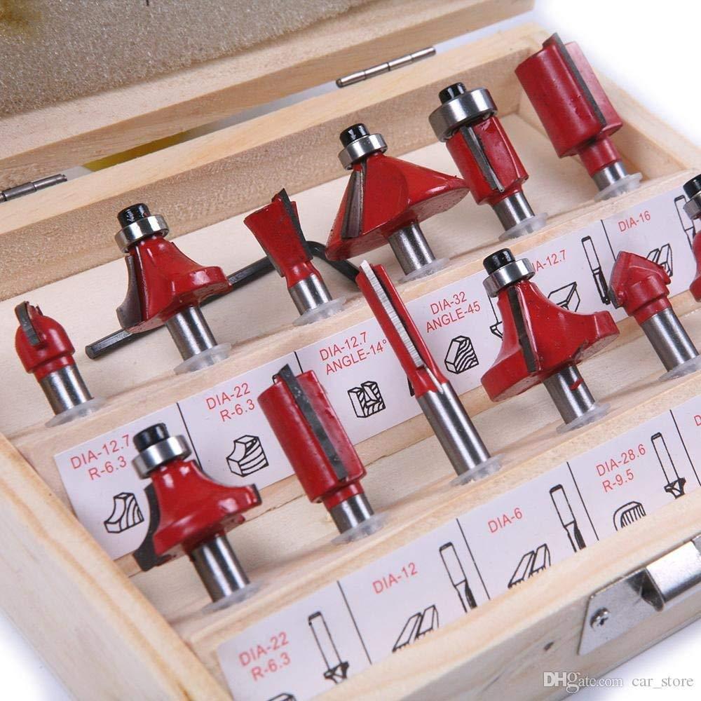 0406 -12 / 15pcs Milling Cutter Router Bit Set Eshaan Traders