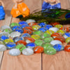 4020 Glass Gem Stone, Flat Round Marbles Pebbles for Vase Fillers, Attractive pebbles for Aquarium Fish Tank. DeoDap